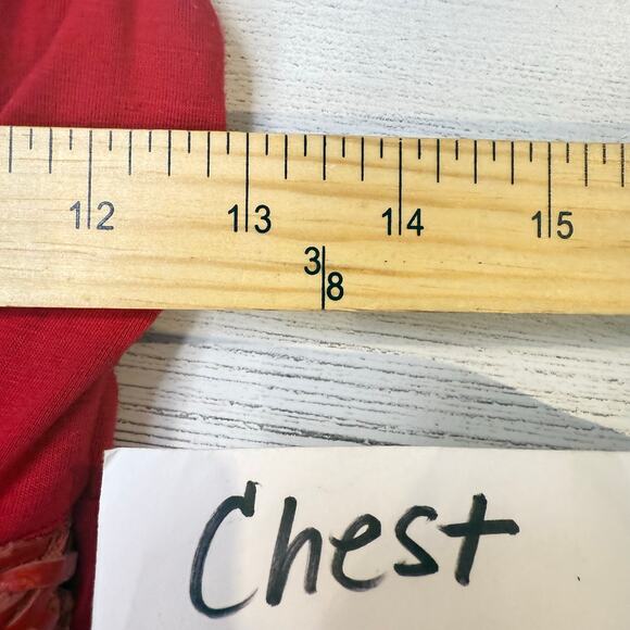 VTG Sky y2k medium women red leather belt babydoll cami whimsygoth USA romantic - Picture 4 of 8